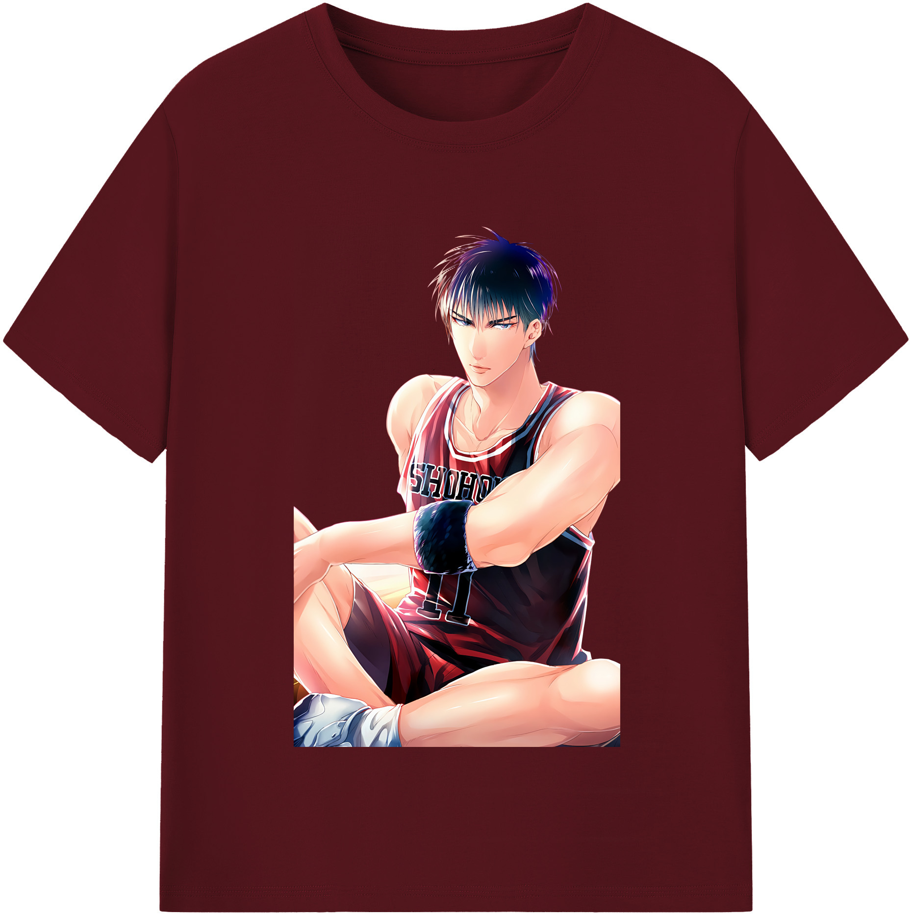 SLAM DUNK／スラムダンク 綿100％半袖Tシャツ（フロントプリント）
